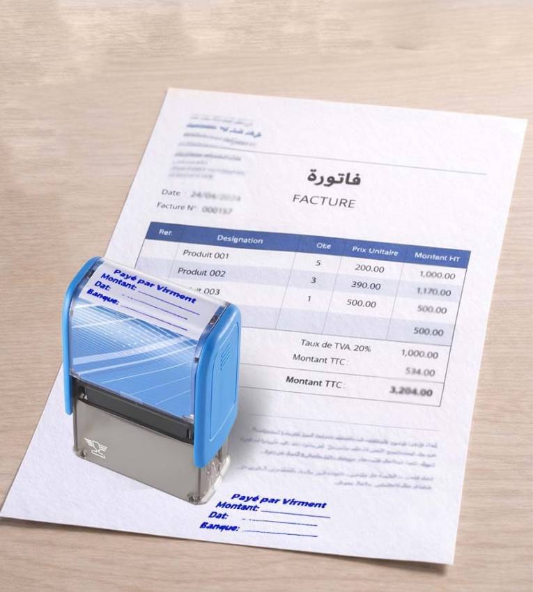 Tampon prêt – PAYÉ PAR VIREMENT